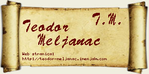 Teodor Meljanac vizit kartica